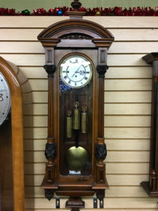 Restored Vienna regulator with slender turned side columns